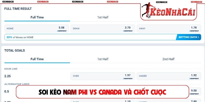Soi kèo Nam Phi vs Canada và chốt cược